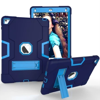 10pcs Shockproof ילדים PC סיליקון לעמוד לוח הכיסוי Case עבור iPad 7 8 9 10 10.2 משטח 9.7 Air4 Air5 11 12.9 מיני 6 5 4 3