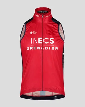 Windproof 2023 INEOS Grenadier צוות אדום וחולצת רכיבה על אופניים מעיל האפוד גילט Mtb ביגוד אופניים Maillot Ciclismo