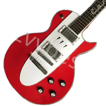 Lvybest אדום לבן דפוס מיוחד בצורת גיטרה חשמלית 2023 חדש פופ-High-End מותאם אישית אופנה