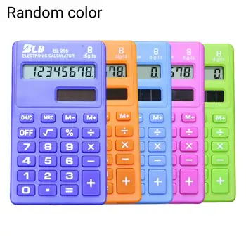 מיני נייד מחשבון צבע ממתקים 8 ספרות תצוגה אלקטרוני מחשבון סטודנט מחשבון הכיס calculadora калькулятор
