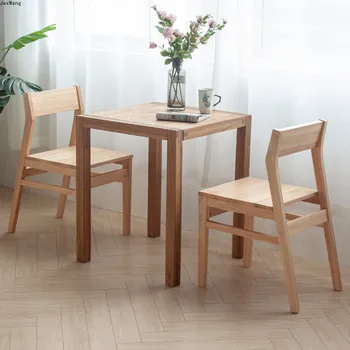 נורדי האוכל כסא עץ מלא מלון כסאות אוכל מודרניים לימוד מחשב פשוטה משענת הכיסא עצלן פנאי ריהוט למטבח