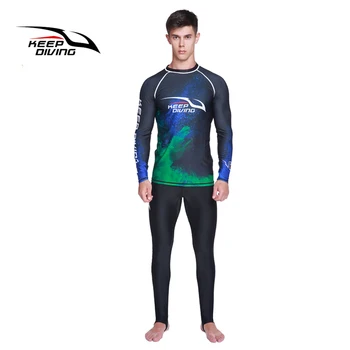 לשמור צלילה חדש הגעה UPF 50+ אנטי UV פריחה שומרים הגברים מהיר יבש שרוול ארוך בגד ים קרם הגנה שחייה גלישה חליפה גדול גודל