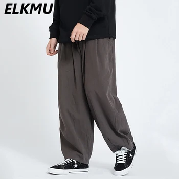 גברים רופף רחב הרגל מכנסיים שחורים קוריאני אופנה מזדמנים מכנסיים מכנסיים לגבר