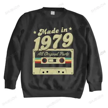 רטרו גרם ב-1979 גברים התחביב כותנה כל החלקים המקוריים החולצה מתנת יום הולדת קפוצ 'ון חולצות שרוול ארוך מזדמן קפוצ' ונים בגדים