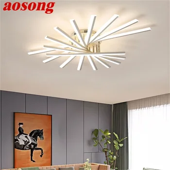 AOSONG נורדי אורות התקרה עכשווי, יצירתי מנורות LED הביתה גופי לחיות בחדר האוכל