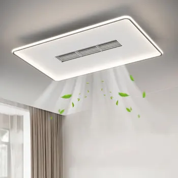 Vaneless אוהד תאורה מאוורר תקרה אור עבור חדר השינה המודרני פשוט מסעדה מיזוג אוויר אור תקרת שליטה מרחוק אפליקציה