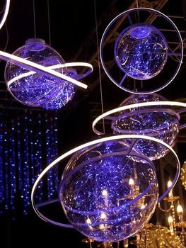 סטארלייט נברשת מוסיקה מסעדת ברביקיו חנות יצירתי חטיפים אורות דקורטיביים אור של כוכב לכת בר האווירה אורות.