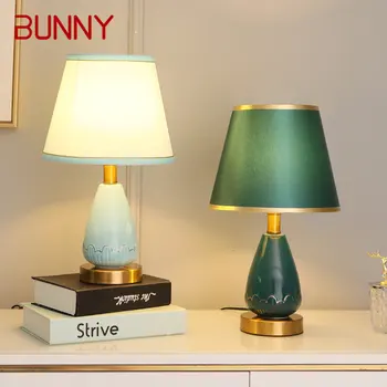 באני מודרני קרמיקה שולחן אורות LED יצירתי פשוטה אופנה ליד המיטה מנורת שולחן הביתה סלון עיצוב חדר השינה