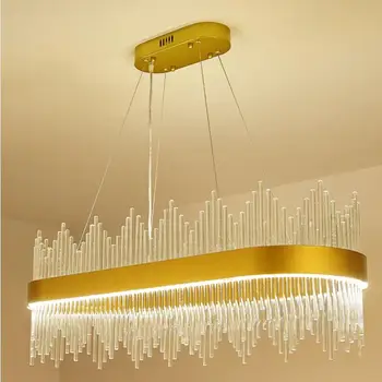 יוקרה חדש נברשת קריסטל מודרני תאורה עבור הסלון בחדר האוכל זהב kristallen kroonluchter אורות LED