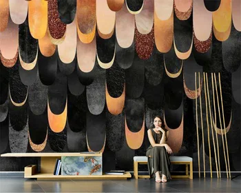beibehang אישית מודרני נורדי מצוירים ביד רטרו מופשט גיאומטרי מרובע בסלון טלוויזיה רקע טפט papier peint