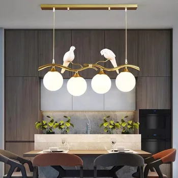 מודרני בסגנון נורדי LED נברשת עבור סלון חדר אוכל מטבח חדר שינה התקרה תליון מנורה זכוכית הכדור E27 תלוי אור.