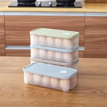 שקוף ביצה מחזיק Stackable עמ 10/20 רשתות החלקה ביצה אחסון מגשי ביצים קופסת אחסון במטבח