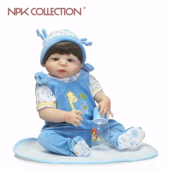 NPKCOLLECTION גוף מלא סיליקון ילדה תינוקות ונולד מחדש בובת הצעצוע מציאותי היילוד נסיכה הבובה Bonecas Bebes מחדש