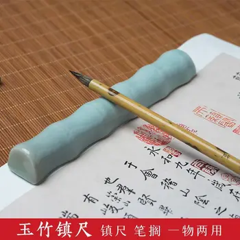 במבוק משותפת משקל קרמיקה מחזיק עט משקולת משקולת משקולת אבן משקולת החפץ מברשת קליגרפיה בעל