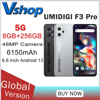 UMIDIGI F3 Pro 5G טלפון חכם 8GB 256GB 6.6 אינץ אנדרואיד 13 48MP המצלמה 6150mAh סוללה Dimensity 700 OTG NFC בטלפון סלולרי