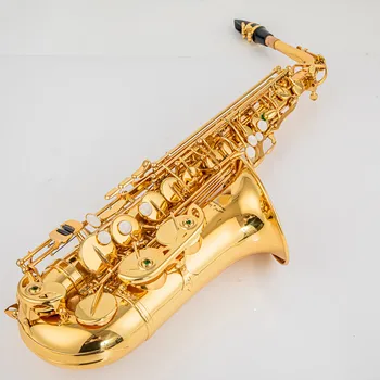 תוצרת יפן 280 ההגעה אלטו Eb מנגינת סקסופון, כלי נשיפה כלי נגינה בלכת זהב סקסופון עם התיק השופר משלוח חינם
