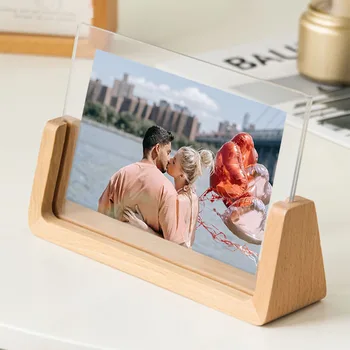 אקריליק תמונת מסגרת עץ תמונות מסגרת נורדי מסגרת תמונה עבור צילום חתונה מסגרת תמונה של שולחן העבודה של Office צילום עיצוב
