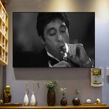 אל פאצ ' ינו בסרט פוסטר קיר אמנות בד הציור חדר שינה סלון קישוט הבית (ללא מסגרת)