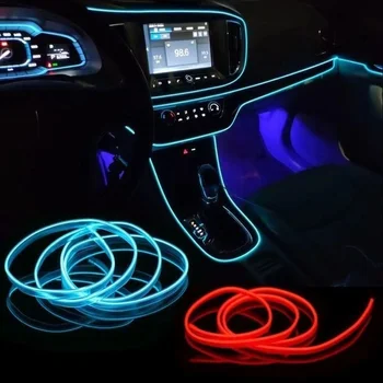 ניאון LED המכונית הפנים הסביבה רגל רצועת אור ערכת אביזרי תאורה אחורית אפליקציה מרחוק מוסיקה שליטה אוטומטית RGB מנורות דקורטיביות