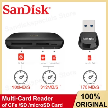 SanDisk הקורא על CF SD, SDHC SDXC microSDHC microSDXC חריץ כרטיס SDDR-A631 רב ב 1 קורא כרטיסי זיכרון B531 MicroSD קורא