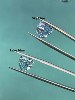 Pirmiana חם מכירת קרח כתוש חיתוך הלב צורה לייק/שמיים כחולים CZ אבן חן עבור Diy תכשיטים טבעות עגילים שרשראות עושה