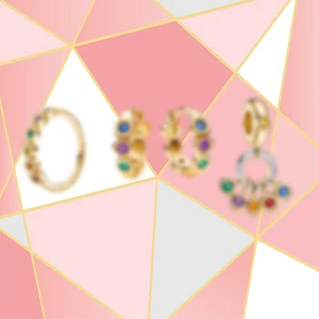 2023 החדש 925 כסף סדרת מדע בדיוני גיבורים רב-צבע מבריק יהלום עגילי תליון טבעת יפיפייה תכשיטים מתנה