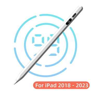 עבור אפל העיפרון 2 1 iPad עיפרון עם LED דיגיטלי תצוגת כוח, דקל דחייה הטיה רגיש עט חרט iPad 2018 - 2023