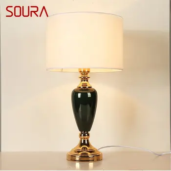 SOURA מנורות שולחן LED מודרנית יוקרה עיצוב יצירתי קרמיקה השולחן אורות הביתה השינה