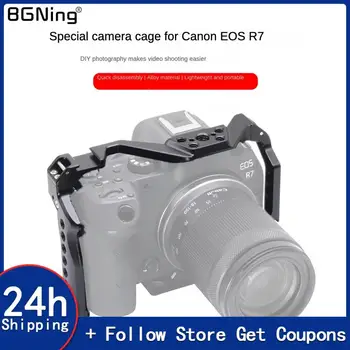 EOS R7 המצלמה המלא כלוב מייצב הציוד 1/4 3/8 ארי קר הנעל הר Canon EOS R7 וידאו סרט מגן מסגרת חצובה סוגריים.