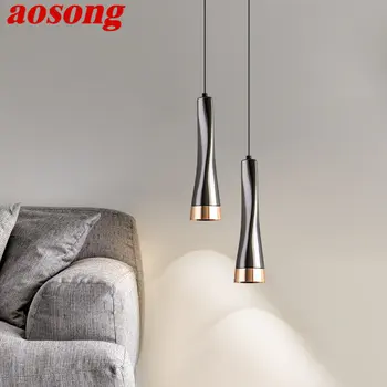 AOSONG תליון אור מודרניים הובילו נורדי פשוט עיצוב יצירתי תליית מנורה הביתה חדר אוכל חדר השינה ליד המיטה עיצוב