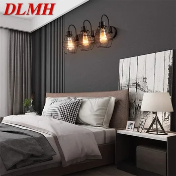 DLMH רטרו קיר אור פנימי גופי לחמניות רכוב מקוריות עיצוב לופט חדר שינה מנורת LED תעשייתיים