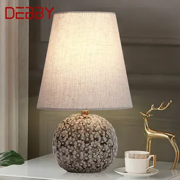 דבי עכשווי מנורת שולחן LED יצירתי קרמיקה דימר שולחן אור הביתה הסלון לחדר השינה ליד המיטה עיצוב
