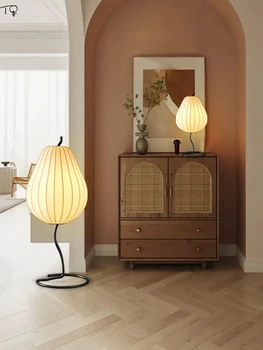 יפנית עיצוב מינימליסטי, מודרני בסלון, מיטת Mosphere קישוט, משי אגס מנורת רצפה