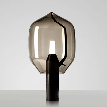 פוסט מודרני יצירתי חומרה קישוט סלון LED מנורת שולחן האמנות שליד המיטה בחדר השינה תאורה זכוכית שולחן העבודה האורות
