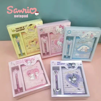 2023 חדש Sanrio אנימה המצוירת הלו קיטי Cinnamoroll Kawaii פו המדריך להגדיר קריקטורה כתיבה להגדיר Kuromi מחברת כלי כתיבה