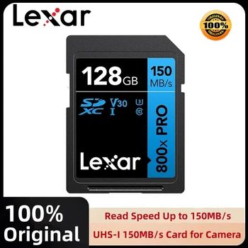 Lexar SD 800X Pro 256GB 128GB 64GB 32GB כרטיס זיכרון קלאסה 10 3D 4K V30 קיבולת וידאו UHS-I מהירות גבוהה 150MB/s עבור המצלמה