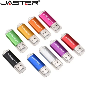 ג ' סטר יצירתיים חדשים עם מפתח שרשרת USB 2.0 כונן פלאש 128GB 64GB 32GB 16GB 8GB 4GB Pendrive אופנה 9 צבעים U מקל מתנה