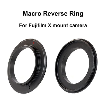 עבור Fujifilm X mount מאקרו הפוך מתאם טבעת 49/ 52/ 55/ 58/ 62/ 67/ 72/ 77mm עבור Fujifilm X-mount של המצלמה XA XE XT XS XH Xpro