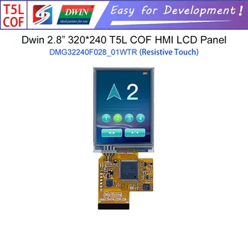 Dwin T5L HMI חכם תצוגה, DMG32240F028_01W 2.8 320X240 HYA UART LCD מודול מסך לוח מגע Resistive