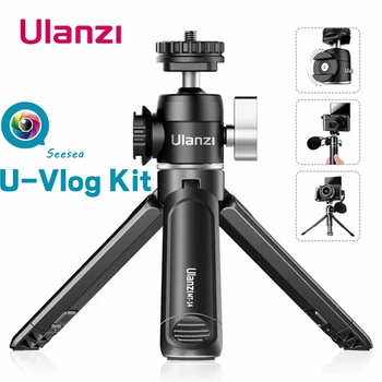Ulanzi U-ולוג לייט מיני חצובה עם 360 כדור בראש & קר הנעל Selfie מקל שולחן חצובה למצלמה, iPhone, טלפון אנדרואיד DSLR