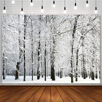 החורף עץ חג המולד צילום רקע יער שלג בוקה התינוק דיוקן תפאורות סטודיו צילום אביזרים לקישוט Photozone