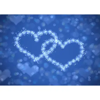 צילום רקע נצנצים לב הזיקוק בוקה כחול מחשב מודפסים רקע לאוהבי יום האהבה הצילומים לפני החתונה