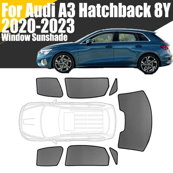 מותאם אישית מגנטי חלון המכונית שמשיה עבור אאודי A3 Sportback Hatchback 8Y 2020-2023 וילון רשת השמשה הקדמית מסגרת המסך