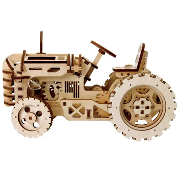 Robotime DIY מטלטלין מכני בניית מודל ערכות על ידי שעון צעצועי עץ, מתנות טרקטור LK401 על Dropshipping