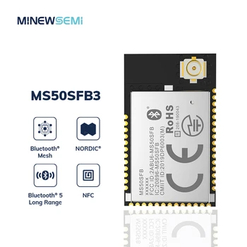 Minewsemi 32 GPIO נורדי nRF52810 -96dBm Bluetooth LE 5.0 זוג מודול MS50SFB3 עם IPEX