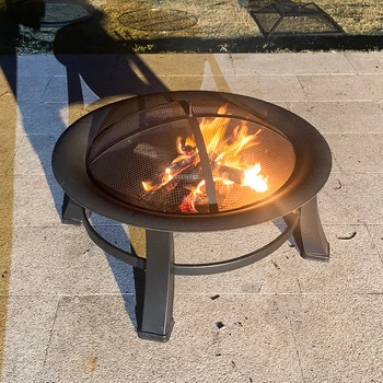 מודרני חימום בורות האש חיצוני גריל לעמוד קמפינג תנור נייד ברזל יצוק פראי המדורה מחתת בית גן ברביקיו התנור