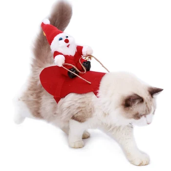 הכלב בגדים חג המולד סנטה כלב בתחפושת סנטה קלאוס רוכב תלבושת למסיבת גור לחיות מחמד Cosplay תלבושות חג המולד קישוטים
