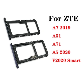 ה-Sim מגש מחזיק עבור ZTE-A5, A7 A7S 2019 2020 A51 A71 V2020 חכם כרטיס ה SIM-מגש חריץ בעל מתאם שקע תיקון חלקים