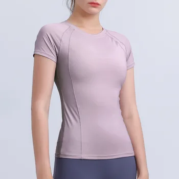 ספורט דחיסה חולצה לנשים אימון כושר, יוגה פילאטיס העליון דחוס הכשרה ללבוש נשים 2023 חולצת כושר Rashguard