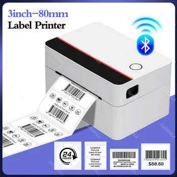 Xprinter 25-80mm תרמי תווית מדפסת 2 3 אינץ ברקוד תווית מדבקה דבק נייר הדפסה היוצר Bluetooth יציאת USB Labeller